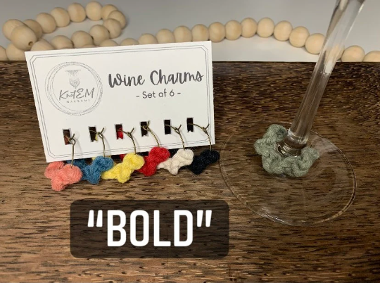 Macrame Wine Charms